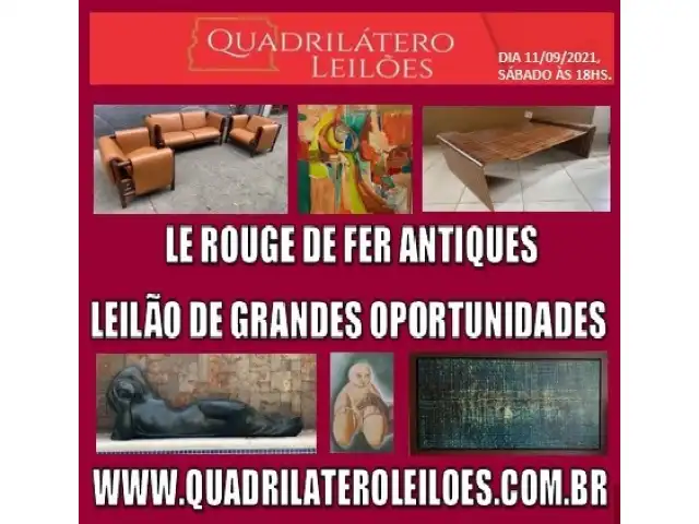 LEILAO DE ARTE E ANTIGUIDADES “LE ROUGE DE FER ANTIQUES”