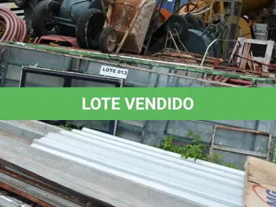 LOTE 013 - 01 LOTE CONTENDO JANELAS EM FERRO C/ VIDROS. (NO ESTADO)