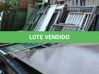 LOTE 002 - 01 LOTE CONTENDO PERFIS EM FERRO, GRADES EM FERRO, TESOURA P/GALPÃO, JANELAS E PORTAS. (NO ESTADO))