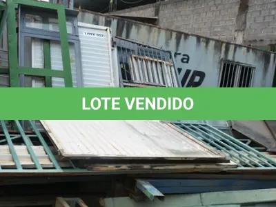 LOTE 002 - 01 LOTE CONTENDO PERFIS EM FERRO, GRADES EM FERRO, TESOURA P/GALPÃO, JANELAS E PORTAS. (NO ESTADO))