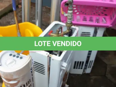 LOTE 019 - 02 AQUECEDORES A GÁS,04 SEPARADORES DE FILA,01 CARRINHO P/LIMPEZA. (NO ESTADO)