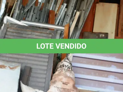 LOTE 017 - 01 LOTE CONTENDO PORTAS EM FERRO, SACOS COM CAIXAS DE PASSAGENS E PERFIS P/ DRYWALL (NO ESTADO)