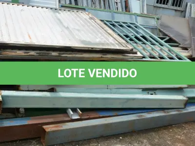 LOTE 002 - 01 LOTE CONTENDO PERFIS EM FERRO, GRADES EM FERRO, TESOURA P/GALPÃO, JANELAS E PORTAS. (NO ESTADO))