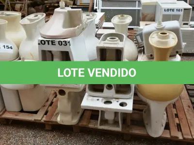 LOTE 031 - 01 LOTE CONTENDO 07 VASOS SANITÁRIOS E CAIXAS ACOPLADAS  E 02 CUBAS. (NO ESTADO) (02 PEÇAS RETIRADAS)