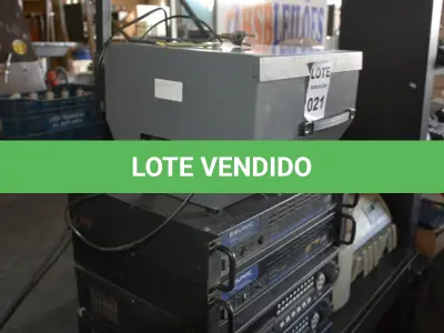 LOTE 021 - 03 DIGITAL VÍDEO RECORD 02 AMPLIFICADORES MARCA UNIC E UM RETO PROJETOR.(NO ESTADO) 