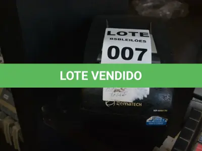 LOTE 007 - 01 IMPRESSORA DE CUPOM MODELO: MP-400 TH MARCA BEMATECH. (NO ESTADO) 