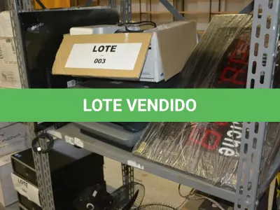 LOTE 003 - 01-PAINEL P/GUINCHE/SENHA, 02- SCANJET G4050, 01- FAX PANASONIC, 01 LOUSA DIGITAL P/DESENHOS,01-ESTABILIZADOR (NO ESTADO)