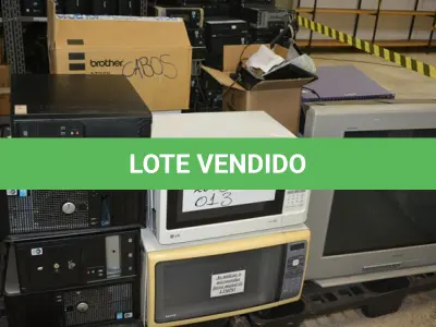 LOTE 013 - 01 TELEVISÃO SONY 29” 04-MICROONDAS, 03- MONITORES, 07- CPU (NO ESTADO)