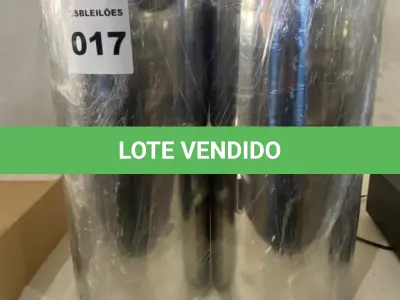 LOTE 017 - 04 BALDES EM INOX PARA ARMAZENAR SORVETE (CARAPINAS). (NO ESTADO)
