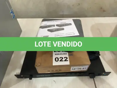 LOTE 022 - 02 AMPLIFICADORES, MODELO 90-56, MARCA “INTAGE-KEY’S” E MODELO AB-100 ST, MARCA “INCA”. (NO ESTADO)