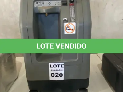 LOTE 020 - 01 CONCENTRADOR DE OXIGÊNIO – MARCA “DE VILBIS” – 220 VOLTS, COM 01 REGISTRO E 01 SUCATA. (NO ESTADO)