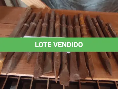 LOTE 001 - 15 PONTEIRAS PARA BRITADEIRA SENDO 07 DA PONTA CHATAS (NO ESTADO, NÃO SABEMOS SE FUNCIONA. LEILÃO NÃO TEM GARANTIA E NEM DEVOLUÇÃO).