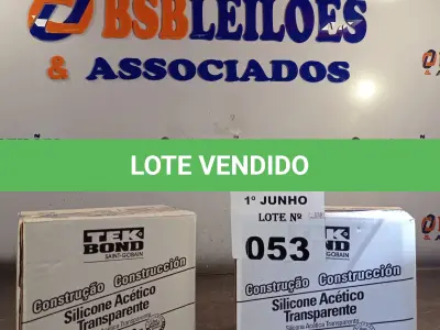 LOTE 053 - 02 CAIXAS COM BISNAGAS DE SILICONE ACÉTICO TRANSPARENTE 50G. (NO ESTADO, LEILÃO NÃO TEM GARANTIA E NEM DEVOLUÇÃO, SUJEITO A POSSÍVEIS AVARIAS VISÍVEIS/OCULTAS E/OU AUSÊNCIA DE COMPONENTES).