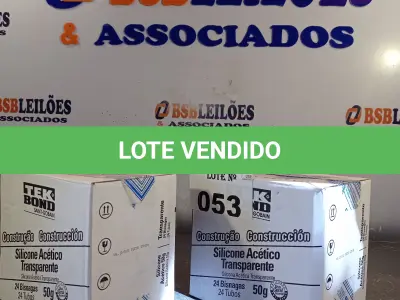 LOTE 053 - 02 CAIXAS COM BISNAGAS DE SILICONE ACÉTICO TRANSPARENTE 50G. (NO ESTADO, LEILÃO NÃO TEM GARANTIA E NEM DEVOLUÇÃO, SUJEITO A POSSÍVEIS AVARIAS VISÍVEIS/OCULTAS E/OU AUSÊNCIA DE COMPONENTES).