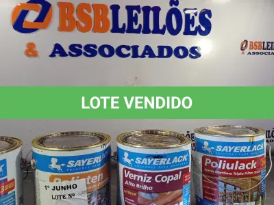 LOTE 054 - 04 GALÕES DE VERNIZ SAYERLACK 3,6L SENDO 01 MARÍTIMO. (NO ESTADO, LEILÃO NÃO TEM GARANTIA E NEM DEVOLUÇÃO, SUJEITO A POSSÍVEIS AVARIAS VISÍVEIS/OCULTAS E/OU AUSÊNCIA DE COMPONENTES).