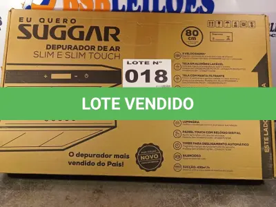 LOTE 018 - 01 - DEPURADOR DE AR SUGGAR SLIM INOX 80CM DI81IX (NO ESTADO, NÃO SABEMOS SE FUNCIONA. LEILÃO NÃO TEM GARANTIA E NEM DEVOLUÇÃO, SUJEITO A POSSÍVEIS AVARIAS VISÍVEIS/OCULTAS E/OU AUSÊNCIA DE COMPONENTES)