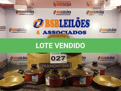 LOTE 027 - 01 - JOGO DE PANELA TRAMONTINA 15 PEÇAS (NO ESTADO, NÃO SABEMOS SE FUNCIONA. LEILÃO NÃO TEM GARANTIA E NEM DEVOLUÇÃO, SUJEITO A POSSÍVEIS AVARIAS VISÍVEIS/OCULTAS E/OU AUSÊNCIA DE COMPONENTES)