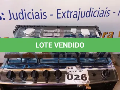 LOTE 026 - 01 - FOGÃO 5 BOCAS DECORATO G3 MUELLER BIVOLT PRETO (NO ESTADO, NÃO SABEMOS SE FUNCIONA. LEILÃO NÃO TEM GARANTIA E NEM DEVOLUÇÃO, SUJEITO A POSSÍVEIS AVARIAS VISÍVEIS/OCULTAS E/OU AUSÊNCIA DE COMPONENTES)