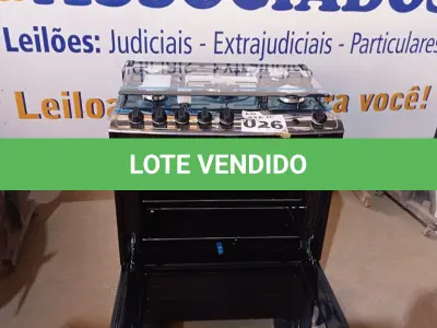 LOTE 026 - 01 - FOGÃO 5 BOCAS DECORATO G3 MUELLER BIVOLT PRETO (NO ESTADO, NÃO SABEMOS SE FUNCIONA. LEILÃO NÃO TEM GARANTIA E NEM DEVOLUÇÃO, SUJEITO A POSSÍVEIS AVARIAS VISÍVEIS/OCULTAS E/OU AUSÊNCIA DE COMPONENTES)