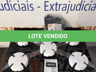 LOTE 024 - 01 - FOGÃO ZEUS GLASS 5 BOCAS BRANCO - REALCE (NO ESTADO, NÃO SABEMOS SE FUNCIONA. LEILÃO NÃO TEM GARANTIA E NEM DEVOLUÇÃO, SUJEITO A POSSÍVEIS AVARIAS VISÍVEIS/OCULTAS E/OU AUSÊNCIA DE COMPONENTES)