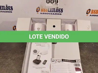 LOTE 009 - 01 - SISTEMA DE SOM E ILUMINAÇÃO SEM FIO (NO ESTADO, NÃO SABEMOS SE FUNCIONA. LEILÃO NÃO TEM GARANTIA E NEM DEVOLUÇÃO, SUJEITO A POSSÍVEIS AVARIAS VISÍVEIS/OCULTAS E/OU AUSÊNCIA DE COMPONENTES)