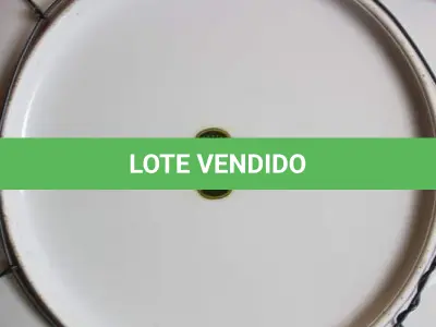 LOTE 094 - RARO PRATO DE COLEÇÃO PORCELANA ALEMÃ, FIO DE OURO, EM EXCELENTE 26CM DIÂMETRO. (NO ESTADO)