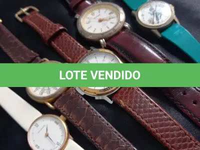 LOTE 086 - LOTE DE 6 RELÓGIOS DIVERSOS - SEM GARANTIA DE FUNCIONAMENTO - NECESSITA BATERIA PARADOS A TEMPOS (NO ESTADO)