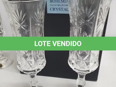 LOTE 083 - 6 TAÇAS BOHEMIA. MEDIDAS DAS TAÇAS 21 CM ALT X 6, DIÂMETRO SEM USO(NO ESTADO)