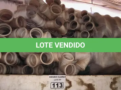 LOTE 113 - 01 LOTE DE JUNÇÕES SIMPLES DIVERSAS PARA ESGOTO (NO ESTADO)
