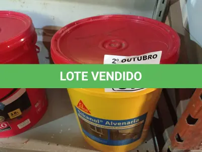LOTE 072 - 01 BALDE DE SIKANOL ALVENARIA, ADITIVO PLASTIFICANTE PARA ARGAMASSA DE ASSENTAMENTO E REBOCO. (NO ESTADO) ATENÇÃO! FAZER A VISITAÇÃO ANTES DE ARREMATAR, NÃO SABEMOS SE FUNCIONA. LEILÃO NÃO TEM GARANTIA E NEM DEVOLUÇÃO, SUJEITO A POSSÍVEIS AVARIAS VISÍVEIS/OCULTAS E/OU AUSÊNCIA DE COMPONENTES.