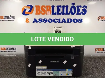 LOTE 058 - 01 IMPRESSORA MULTIFUNCIONAL MARCA SAMSUNG MODELO SCX-3200. (NO ESTADO) ATENÇÃO! FAZER A VISITAÇÃO ANTES DE ARREMATAR, NÃO SABEMOS SE FUNCIONA. LEILÃO NÃO TEM GARANTIA E NEM DEVOLUÇÃO, SUJEITO A POSSÍVEIS AVARIAS VISÍVEIS/OCULTAS E/OU AUSÊNCIA DE COMPONENTES.