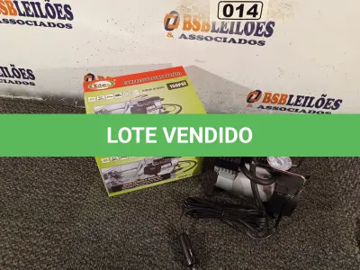 LOTE 014 - 01 MINI COMPRESSOR DE AR 12V 150 PSI. (NO ESTADO) ATENÇÃO! FAZER A VISITAÇÃO ANTES DE ARREMATAR, NÃO SABEMOS SE FUNCIONA. LEILÃO NÃO TEM GARANTIA E NEM DEVOLUÇÃO, SUJEITO A POSSÍVEIS AVARIAS VISÍVEIS/OCULTAS E/OU AUSÊNCIA DE COMPONENTES.