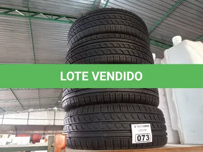 LOTE 073 - 04 PNEUS REMOLD NAS MEDIDAS 196/55/15. (NO ESTADO) ATENÇÃO! FAZER A VISITAÇÃO ANTES DE ARREMATAR, NÃO SABEMOS SE FUNCIONA. LEILÃO NÃO TEM GARANTIA E NEM DEVOLUÇÃO, SUJEITO A POSSÍVEIS AVARIAS VISÍVEIS/OCULTAS E/OU AUSÊNCIA DE COMPONENTES.