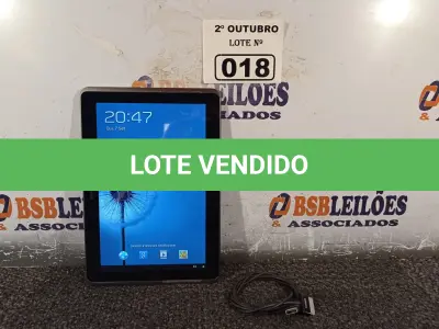 LOTE 018 - 01 TABLET SAMSUNG TAB2 10.1 COM CABO. (NO ESTADO) ATENÇÃO! FAZER A VISITAÇÃO ANTES DE ARREMATAR, NÃO SABEMOS SE FUNCIONA. LEILÃO NÃO TEM GARANTIA E NEM DEVOLUÇÃO, SUJEITO A POSSÍVEIS AVARIAS VISÍVEIS/OCULTAS E/OU AUSÊNCIA DE COMPONENTES.