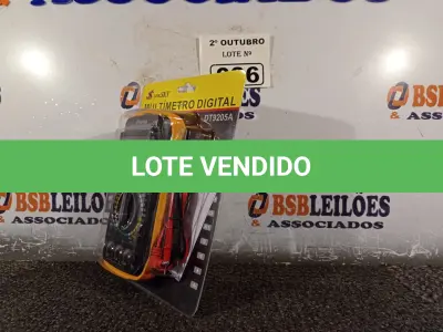 LOTE 036 - 01 MULTÍMETRO DIGITAL. (NO ESTADO) ATENÇÃO! FAZER A VISITAÇÃO ANTES DE ARREMATAR, NÃO SABEMOS SE FUNCIONA. LEILÃO NÃO TEM GARANTIA E NEM DEVOLUÇÃO, SUJEITO A POSSÍVEIS AVARIAS VISÍVEIS/OCULTAS E/OU AUSÊNCIA DE COMPONENTES.