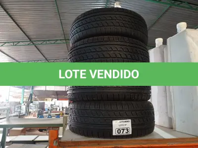 LOTE 073 - 04 PNEUS REMOLD NAS MEDIDAS 196/55/15. (NO ESTADO) ATENÇÃO! FAZER A VISITAÇÃO ANTES DE ARREMATAR, NÃO SABEMOS SE FUNCIONA. LEILÃO NÃO TEM GARANTIA E NEM DEVOLUÇÃO, SUJEITO A POSSÍVEIS AVARIAS VISÍVEIS/OCULTAS E/OU AUSÊNCIA DE COMPONENTES.