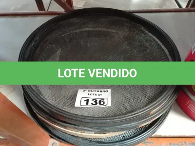 LOTE 136 - 06 PENEIRAS MARCAS E MODELOS DIVERSOS. (NO ESTADO) ATENÇÃO! FAZER A VISITAÇÃO ANTES DE ARREMATAR, NÃO SABEMOS SE FUNCIONA. LEILÃO NÃO TEM GARANTIA E NEM DEVOLUÇÃO, SUJEITO A POSSÍVEIS AVARIAS VISÍVEIS/OCULTAS E/OU AUSÊNCIA DE COMPONENTES.