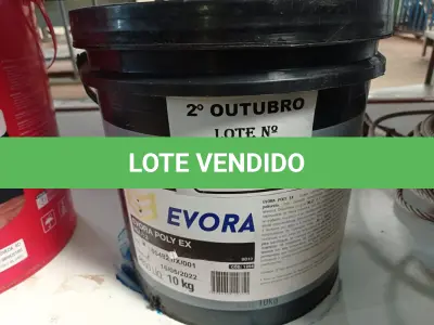 LOTE 138 - 01 BALDE DE GRAXA EVORA POLY EX NLGI:2 COM AVARIAS. (NO ESTADO) ATENÇÃO! FAZER A VISITAÇÃO ANTES DE ARREMATAR, NÃO SABEMOS SE FUNCIONA. LEILÃO NÃO TEM GARANTIA E NEM DEVOLUÇÃO, SUJEITO A POSSÍVEIS AVARIAS VISÍVEIS/OCULTAS E/OU AUSÊNCIA DE COMPONENTES.