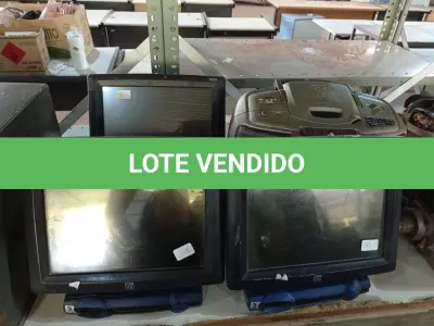 LOTE 099 - 03 MINIS CPU COM MONITOR ACOPLADO E 02 APARELHOS DE SOM. (NO ESTADO) ATENÇÃO! FAZER A VISITAÇÃO ANTES DE ARREMATAR, NÃO SABEMOS SE FUNCIONA. LEILÃO NÃO TEM GARANTIA E NEM DEVOLUÇÃO, SUJEITO A POSSÍVEIS AVARIAS VISÍVEIS/OCULTAS E/OU AUSÊNCIA DE COMPONENTES.