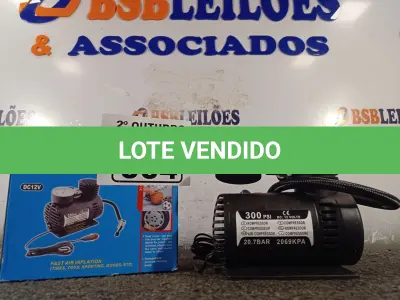 LOTE 004 - 01 MINI COMPRESSOR DE AR 12V. (NO ESTADO) ATENÇÃO! FAZER A VISITAÇÃO ANTES DE ARREMATAR, NÃO SABEMOS SE FUNCIONA. LEILÃO NÃO TEM GARANTIA E NEM DEVOLUÇÃO, SUJEITO A POSSÍVEIS AVARIAS VISÍVEIS/OCULTAS E/OU AUSÊNCIA DE COMPONENTES.