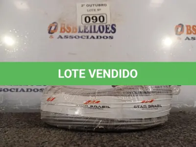 LOTE 090 - 01 ROLO DE CABO FLEXÍVEL 100M 2,5MM NA COR CINZA. (NO ESTADO) ATENÇÃO! FAZER A VISITAÇÃO ANTES DE ARREMATAR, NÃO SABEMOS SE FUNCIONA. LEILÃO NÃO TEM GARANTIA E NEM DEVOLUÇÃO, SUJEITO A POSSÍVEIS AVARIAS VISÍVEIS/OCULTAS E/OU AUSÊNCIA DE COMPONENTES.