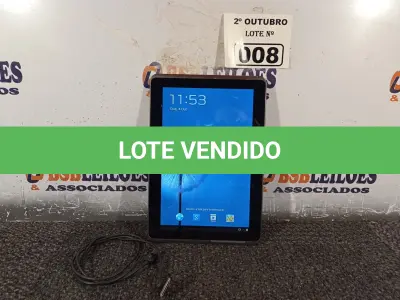 LOTE 008 - 01 TABLET SAMSUNG TAB2 10.1 COM CABO. (NO ESTADO) ATENÇÃO! FAZER A VISITAÇÃO ANTES DE ARREMATAR, NÃO SABEMOS SE FUNCIONA. LEILÃO NÃO TEM GARANTIA E NEM DEVOLUÇÃO, SUJEITO A POSSÍVEIS AVARIAS VISÍVEIS/OCULTAS E/OU AUSÊNCIA DE COMPONENTES.