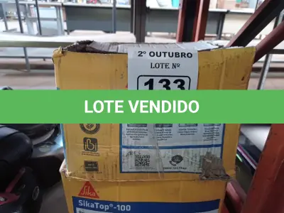 LOTE 133 - 02 CAIXAS DE SIKA TOP 100, REVESTIMENTO IMPERMEABILIZANTE SEMI-FLEXIVEL. (NO ESTADO) ATENÇÃO! FAZER A VISITAÇÃO ANTES DE ARREMATAR, NÃO SABEMOS SE FUNCIONA. LEILÃO NÃO TEM GARANTIA E NEM DEVOLUÇÃO, SUJEITO A POSSÍVEIS AVARIAS VISÍVEIS/OCULTAS E/OU AUSÊNCIA DE COMPONENTES.