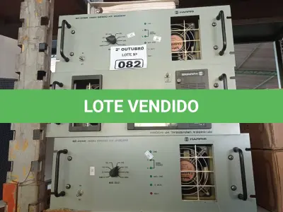 LOTE 082 - 03 EQUIPAMENTOS ELETRÔNICOS HARRIS SENDO 02 RF-3466 SPEED HF MODEM E 01 RF-3466 A UNIVERSAL HF MODEM. (NO ESTADO) ATENÇÃO! FAZER A VISITAÇÃO ANTES DE ARREMATAR, NÃO SABEMOS SE FUNCIONA. LEILÃO NÃO TEM GARANTIA E NEM DEVOLUÇÃO, SUJEITO A POSSÍVEIS AVARIAS VISÍVEIS/OCULTAS E/OU AUSÊNCIA DE COMPONENTES.
