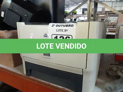 LOTE 126 - 02 IMPRESSORAS HP LASERJET P2015. (NO ESTADO) ATENÇÃO! FAZER A VISITAÇÃO ANTES DE ARREMATAR, NÃO SABEMOS SE FUNCIONA. LEILÃO NÃO TEM GARANTIA E NEM DEVOLUÇÃO, SUJEITO A POSSÍVEIS AVARIAS VISÍVEIS/OCULTAS E/OU AUSÊNCIA DE COMPONENTES.
