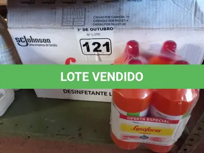 LOTE 121 - 12 LITROS DE LYSOFORM. (NO ESTADO) ATENÇÃO! FAZER A VISITAÇÃO ANTES DE ARREMATAR, NÃO SABEMOS SE FUNCIONA. LEILÃO NÃO TEM GARANTIA E NEM DEVOLUÇÃO, SUJEITO A POSSÍVEIS AVARIAS VISÍVEIS/OCULTAS E/OU AUSÊNCIA DE COMPONENTES.