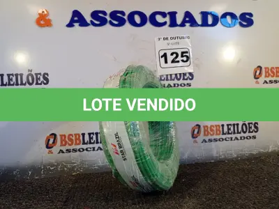 LOTE 125 - 01 ROLO DE CABO FLEXÍVEL 100M 1X 4MM NA COR VERDE(NOVO). (NO ESTADO) ATENÇÃO! FAZER A VISITAÇÃO ANTES DE ARREMATAR, NÃO SABEMOS SE FUNCIONA. LEILÃO NÃO TEM GARANTIA E NEM DEVOLUÇÃO, SUJEITO A POSSÍVEIS AVARIAS VISÍVEIS/OCULTAS E/OU AUSÊNCIA DE COMPONENTES.