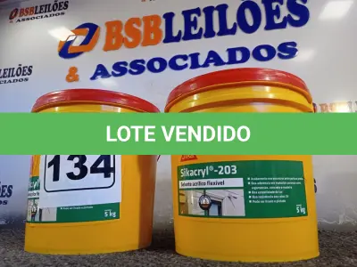 LOTE 134 - 02 GALÕES SIKACRYL-203, SELANTE ACRÍLICO FLEXÍVEL. (NO ESTADO) ATENÇÃO! FAZER A VISITAÇÃO ANTES DE ARREMATAR, NÃO SABEMOS SE FUNCIONA. LEILÃO NÃO TEM GARANTIA E NEM DEVOLUÇÃO, SUJEITO A POSSÍVEIS AVARIAS VISÍVEIS/OCULTAS E/OU AUSÊNCIA DE COMPONENTES.