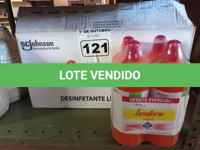 LOTE 121 - 12 LITROS DE LYSOFORM. (NO ESTADO) ATENÇÃO! FAZER A VISITAÇÃO ANTES DE ARREMATAR, NÃO SABEMOS SE FUNCIONA. LEILÃO NÃO TEM GARANTIA E NEM DEVOLUÇÃO, SUJEITO A POSSÍVEIS AVARIAS VISÍVEIS/OCULTAS E/OU AUSÊNCIA DE COMPONENTES.