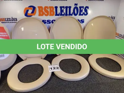 LOTE 122 - 05 ASSENTOS PARA VASO SANITÁRIO. (NO ESTADO) ATENÇÃO! FAZER A VISITAÇÃO ANTES DE ARREMATAR, NÃO SABEMOS SE FUNCIONA. LEILÃO NÃO TEM GARANTIA E NEM DEVOLUÇÃO, SUJEITO A POSSÍVEIS AVARIAS VISÍVEIS/OCULTAS E/OU AUSÊNCIA DE COMPONENTES.
